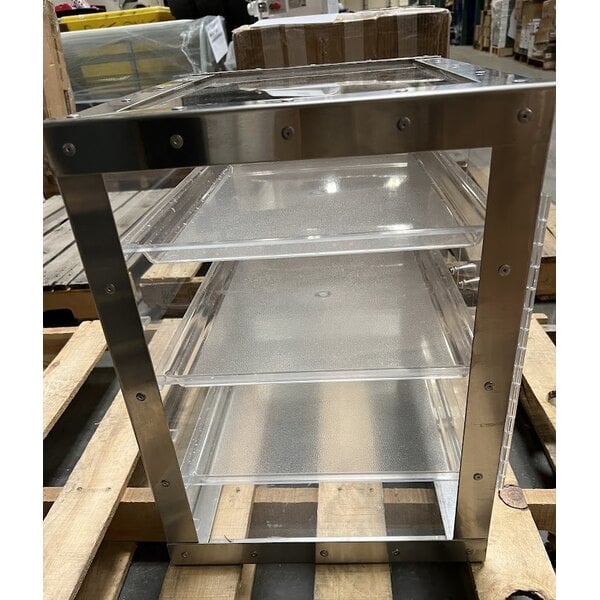 Scratch and Dent Cal-Mil 3413-55 Urban 3 Tier Stainless Steel Bakery Display Case