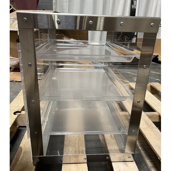 Scratch and Dent Cal-Mil 3413-55 Urban 3 Tier Stainless Steel Bakery Display Case