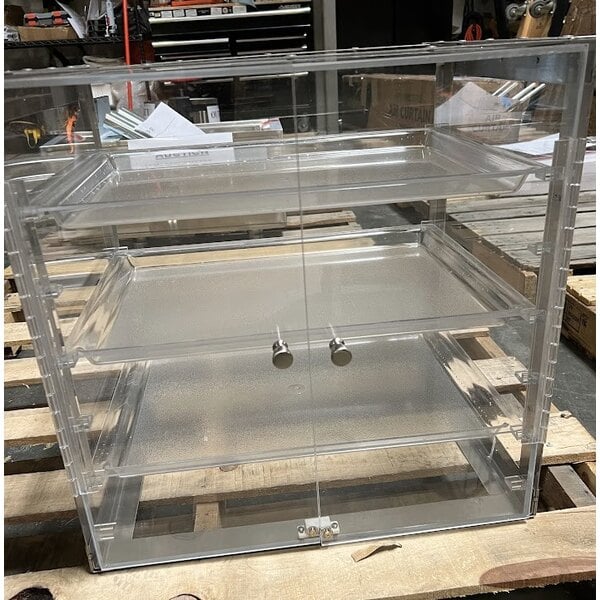 Scratch and Dent Cal-Mil 3413-55 Urban 3 Tier Stainless Steel Bakery Display Case
