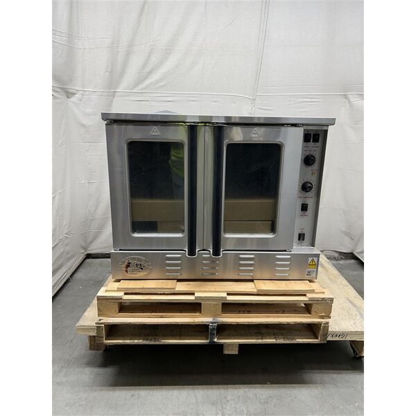 Scratch and Dent Cooking Performance Group FGC-100-N Single Deck Standard Depth Full Size Natural Gas Convection Oven with Legs - 54,000 BTU