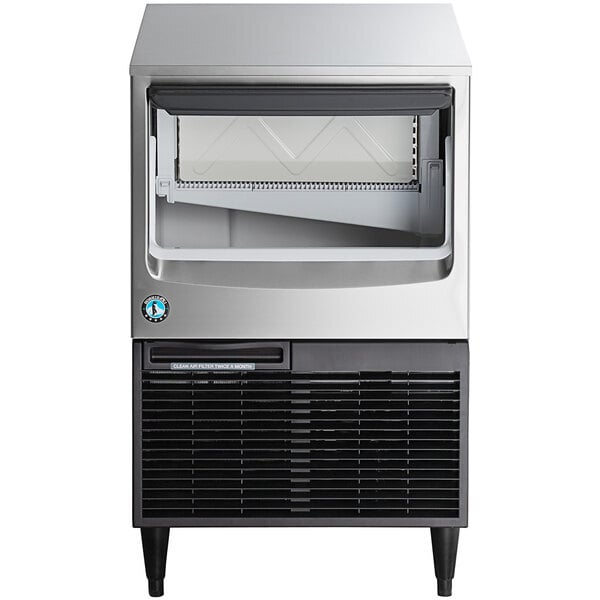 Scratch and Dent Hoshizaki KM-161BWJ 24" Water Cooled Undercounter Crescent Cube Ice Machine with 78 lb. Bin - 115V, 153 lb.