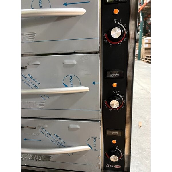 Scratch and Dent ServIt Mobile Triple Freestanding Drawer Warmer - 1350W, 120V