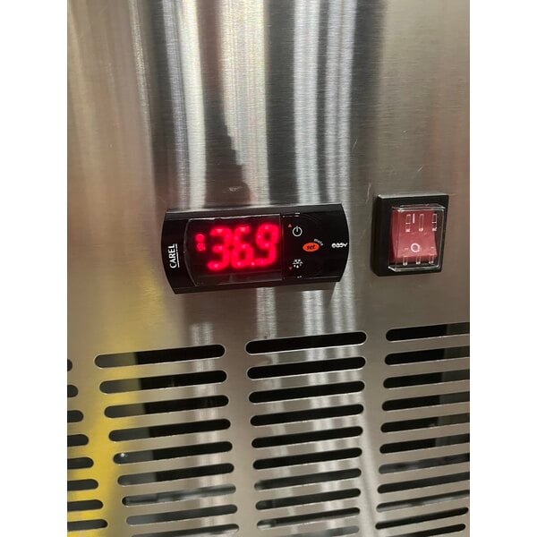 Scratch and Dent Avantco SS-WD-3R 93" Stainless Steel Extra Deep Worktop Refrigerator with 3 1/2" Backsplash