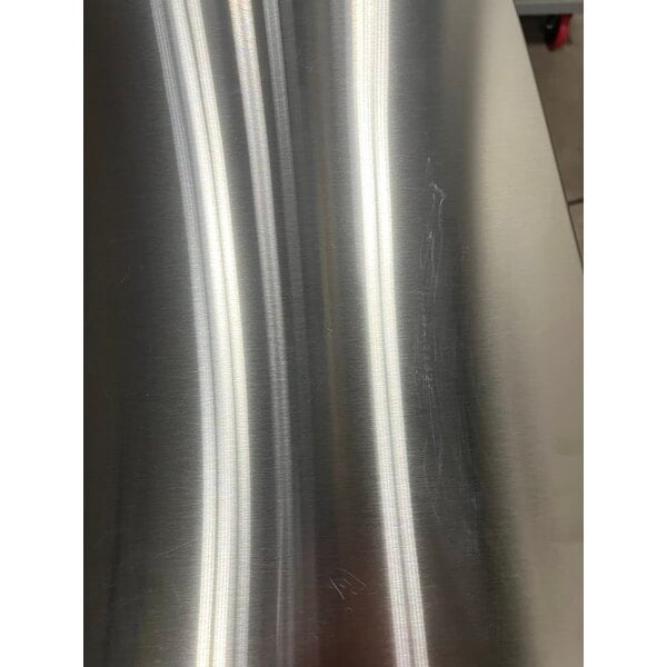 Scratch and Dent Avantco SS-WD-3R 93" Stainless Steel Extra Deep Worktop Refrigerator with 3 1/2" Backsplash