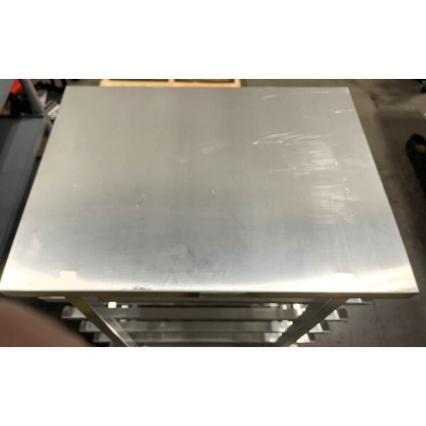 Scratch and Dent Regency Half Size Mobile Aluminum Can Rack for #10 and #5 Cans with Aluminum Top