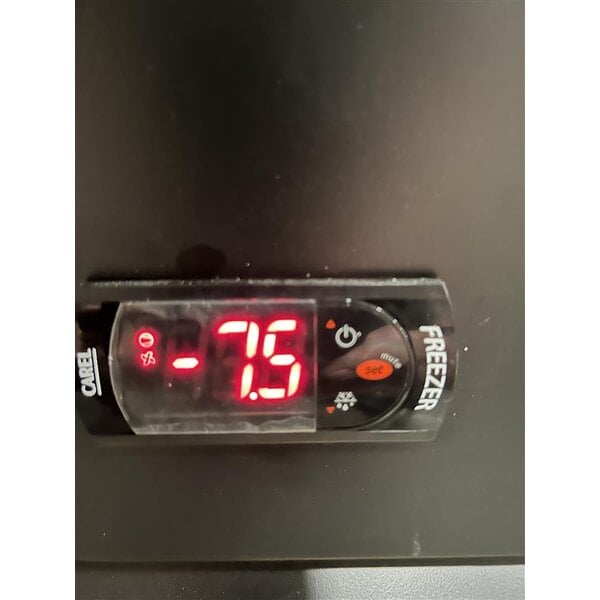 Scratch and Dent Avantco GDC-12F-HC 27" Black Swing Glass Door Merchandiser Freezer with LED Lighting