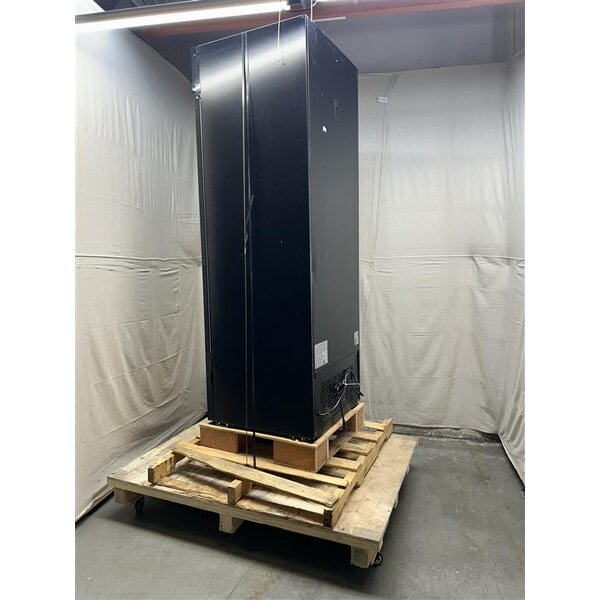 Scratch and Dent Avantco GDC-12F-HC 27" Black Swing Glass Door Merchandiser Freezer with LED Lighting