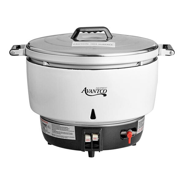 Scratch and Dent Avantco GRCNAT Natural Gas 110 Cup (55 Cup Raw) Gas Rice Cooker / Warmer - 24,000 BTU