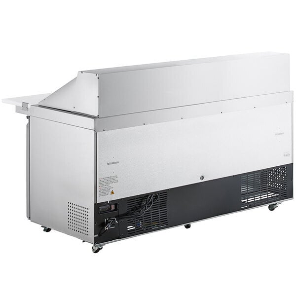 Scratch and Dent Avantco SS-PT-71M-AC 70" ADA Height 3 Door Stainless Steel Mega Top / Cutting Top Refrigerated Sandwich Prep Table with 11 1/2" Cutting Board