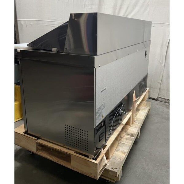 Scratch and Dent Avantco SS-PT-71M-AC 70" ADA Height 3 Door Stainless Steel Mega Top / Cutting Top Refrigerated Sandwich Prep Table with 11 1/2" Cutting Board