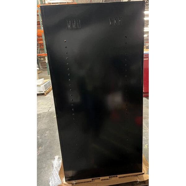 Scratch and Dent Tennsco 18" x 36" x 72" Black Deluxe Storage Cabinet with Solid Doors - Assembled 7218DLX-BLK