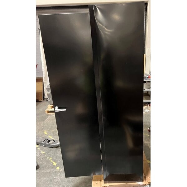 Scratch and Dent Tennsco 18" x 36" x 72" Black Deluxe Storage Cabinet with Solid Doors - Assembled 7218DLX-BLK