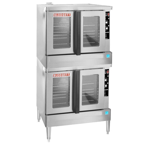 Scratch and Dent Blodgett ZEPHAIRE-100-E Double Deck Full Size Standard Depth Electric Convection Oven with Draft Diverter -220/240V, 3 Phase, 22kW