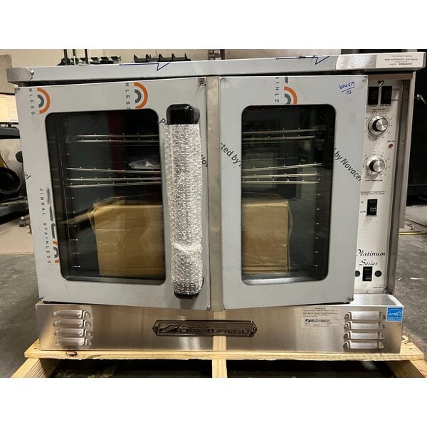 Scratch and Dent Southbend PCG50S/SD Platinum Series 5-Shelf Single Deck Full Size Standard Natural Gas Convection Oven - 50,000 BTU