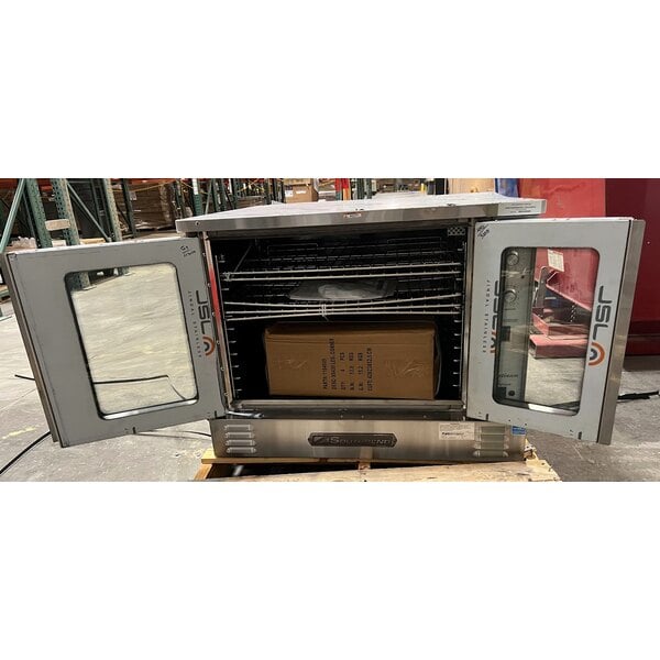 Scratch and Dent Southbend PCG50S/SD Platinum Series 5-Shelf Single Deck Full Size Standard Natural Gas Convection Oven - 50,000 BTU