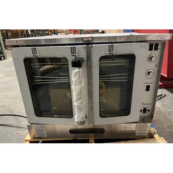 Scratch and Dent Southbend PCG50S/SD Platinum Series 5-Shelf Single Deck Full Size Standard Natural Gas Convection Oven - 50,000 BTU