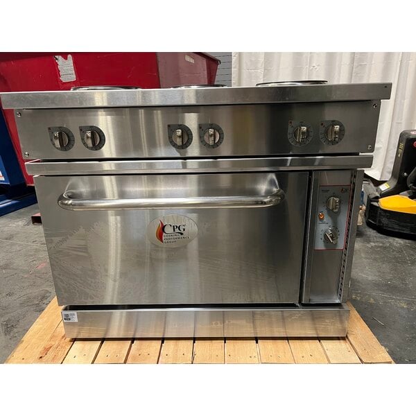Scratch and Dent Cooking Performance Group ER36-240-1 36" 6-Burner Electric Range with Standard Oven - 240V, 1 Phase