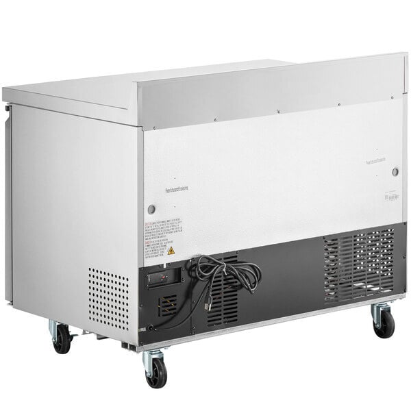 Scratch and Dent Avantco SS-WT-48R-HC 48" Two Door Worktop Refrigerator with 3 1/2" Backsplash
