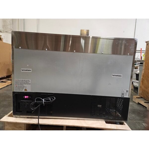 Scratch and Dent Avantco SS-WT-48R-HC 48" Two Door Worktop Refrigerator with 3 1/2" Backsplash