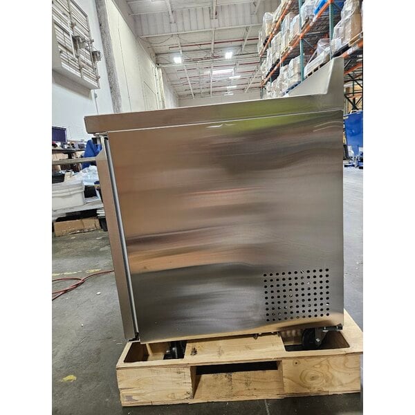 Scratch and Dent Avantco SS-WT-48R-HC 48" Two Door Worktop Refrigerator with 3 1/2" Backsplash