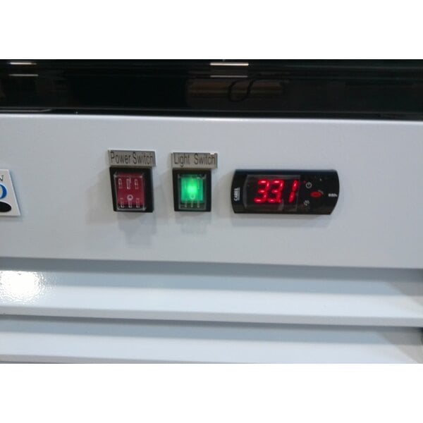 Scratch and Dent Avantco GDC-10-HC 21 5/8" White Swing Glass Door Merchandiser Refrigerator with LED Lighting