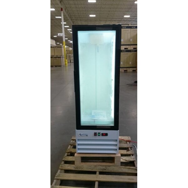 Scratch and Dent Avantco GDC-10-HC 21 5/8" White Swing Glass Door Merchandiser Refrigerator with LED Lighting