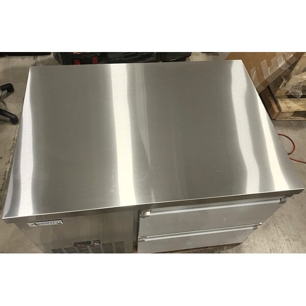 Scratch and Dent Avantco SS-UD-1RA 44" Stainless Steel Two Drawer Extra Deep Undercounter Refrigerator