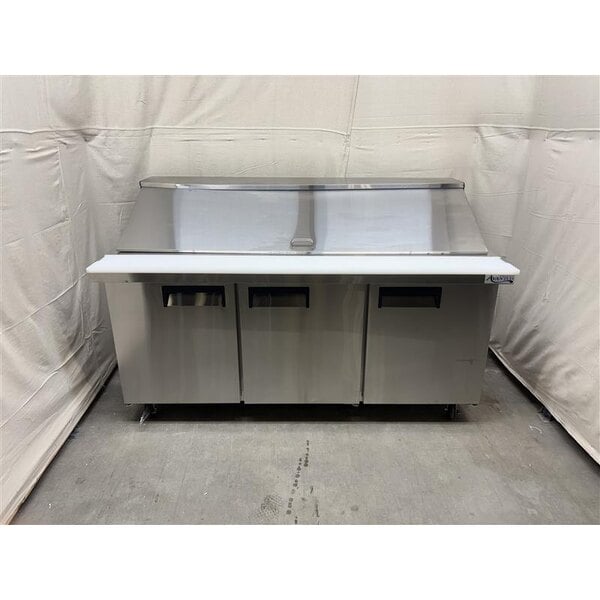 Scratch and Dent Avantco APT-71M-HC 70" 3 Door Mega Top Refrigerated Sandwich Prep Table