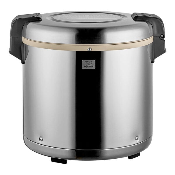 Scratch and Dent Zojirushi THA-803SA 88 Cup (Cooked) Stainless Steel Electric Rice Warmer with Removable Pot - 120V, 77W