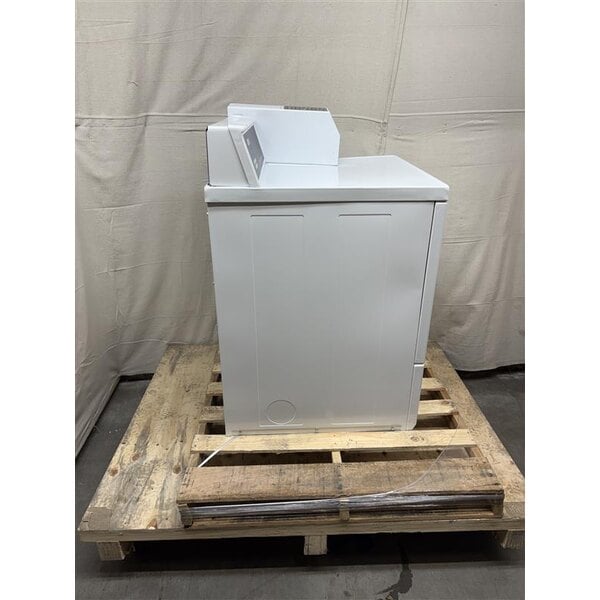 Scratch and Dent Speed Queen Quantum Gold Pro DV6000WE 7.0 cu. ft. 27" Left Hinged Front Load Electric Commercial Dryer with Rear Control - Coin Operated