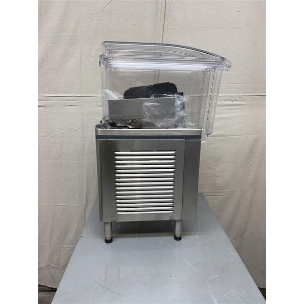 Scratch and Dent Crathco Mini Double 2.4 Gallon Bowl Premix Cold Beverage Dispenser with Agitation Function and Polycarbonate Lids
