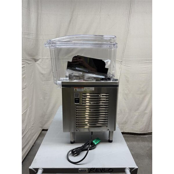 Scratch and Dent Crathco Mini Double 2.4 Gallon Bowl Premix Cold Beverage Dispenser with Agitation Function and Polycarbonate Lids