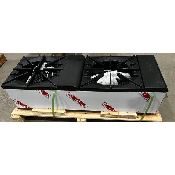 Scratch and Dent Vulcan VSP200F Natural Gas 2 Burner Stock Pot Range - 220,000 BTU