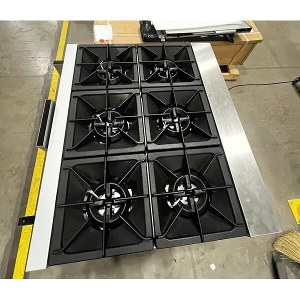 Scratch and Dent Cooking Performance Group S36-N Natural Gas 6 Burner 36" Range with Standard Oven - 210,000 BTU