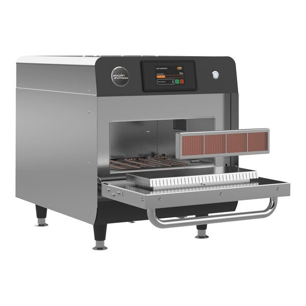 Scratch and Dent Pratica RO-101-1-BR Rocket Express Electric Ventless Stainless Steel High-Speed Oven - 208/240V, 1 Phase