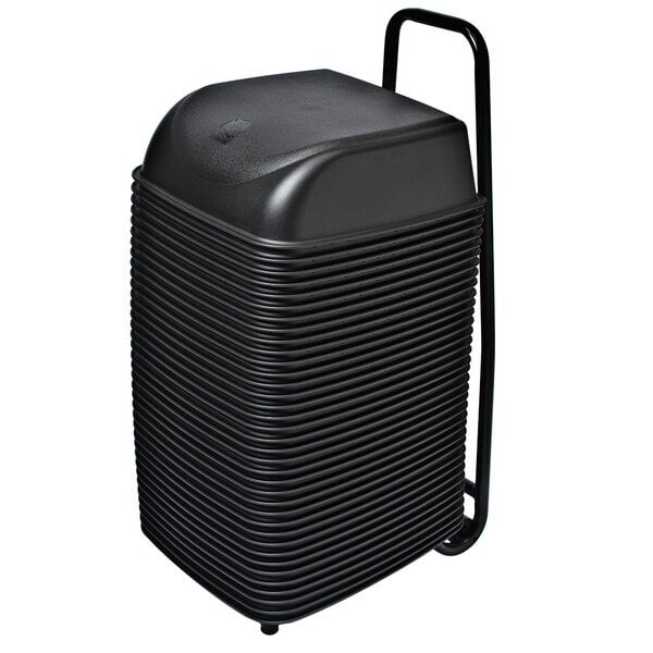 Scratch and Dent Koala Kare KB424-02 Black Plastic Cinema Seats with Cart - 36/Case