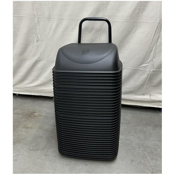 Scratch and Dent Koala Kare KB424-02 Black Plastic Cinema Seats with Cart - 36/Case