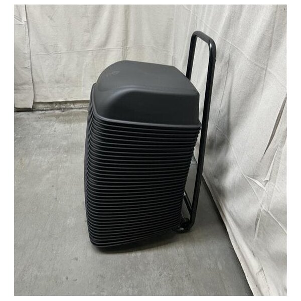 Scratch and Dent Koala Kare KB424-02 Black Plastic Cinema Seats with Cart - 36/Case