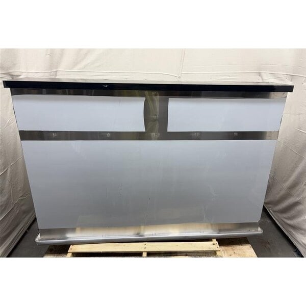 Scratch and Dent Regency 63" Standard Stainless Steel Portable Bar with Two Removable Speed Rails, Ice Bin, and Removable Ice Bin Cover