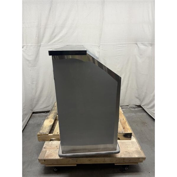 Scratch and Dent Regency 63" Standard Stainless Steel Portable Bar with Two Removable Speed Rails, Ice Bin, and Removable Ice Bin Cover