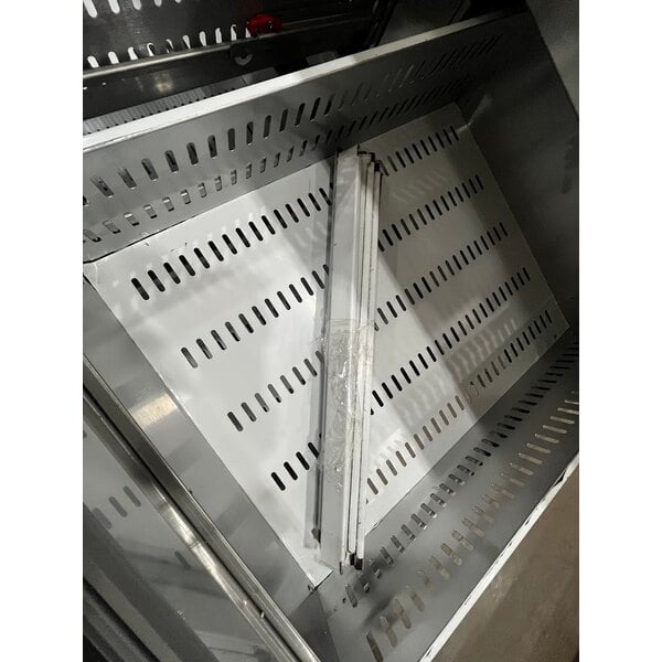 Scratch and Dent Avantco SSPPT-3G 94" 1 Door Refrigerated Pizza Prep Table with 4 Drawers