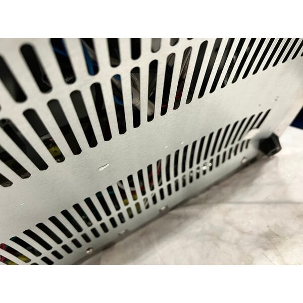 Scratch and Dent Avantco PG400ST Commercial Dual Panini Sandwich Grill with Timer, Smooth Plates, and 19 5/8" x 9 1/8" Cooking Surface - 120V, 3500W