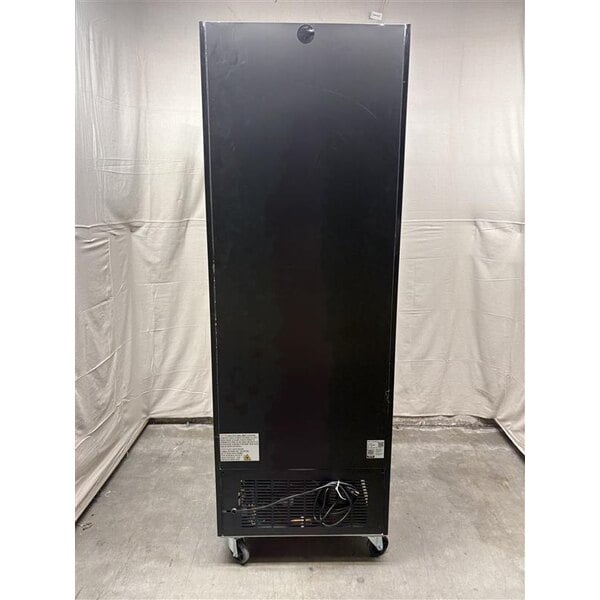 Scratch and Dent Avantco GDC-23-HC 28 3/8" Black Swing Glass Door Merchandiser Refrigerator with LED Lighting