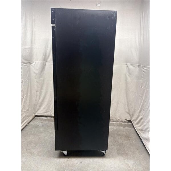 Scratch and Dent Avantco GDC-23-HC 28 3/8" Black Swing Glass Door Merchandiser Refrigerator with LED Lighting