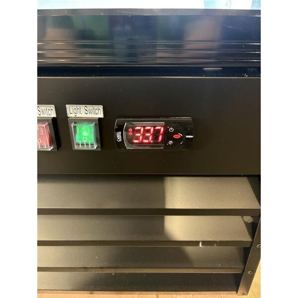 Scratch and Dent Avantco GDC-49-HC 53" Black Swing Glass Door Merchandiser Refrigerator with LED Lighting