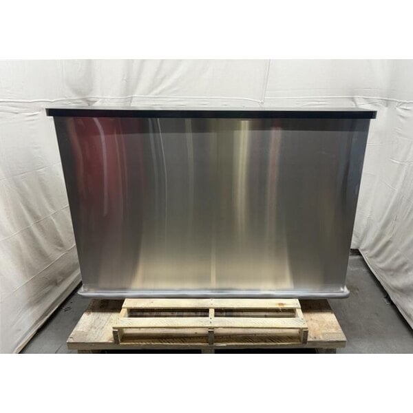 Scratch and Dent Regency 63" Standard Stainless Steel Portable Bar with Two Removable Speed Rails, Ice Bin, and Removable Ice Bin Cover