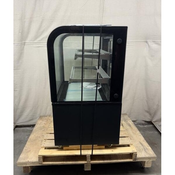 Scratch and Dent Avantco BC-36-HC 36" Curved Glass Black Refrigerated Bakery Display Case