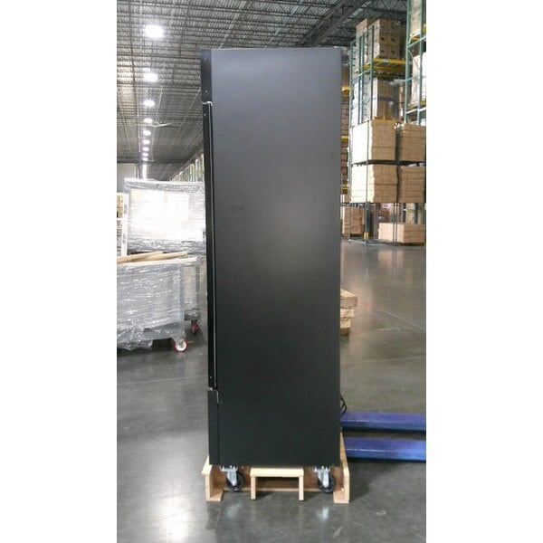 Scratch and Dent Avantco GDC-40-HC 48" Black Swing Glass Door Merchandiser Refrigerator with LED Lighting