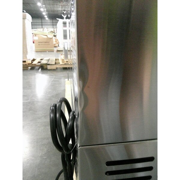 Scratch and Dent Avantco UDD-72-HC-S (2) Double Tap Kegerator Beer Dispenser - Stainless Steel, (3) 1/2 Keg Capacity