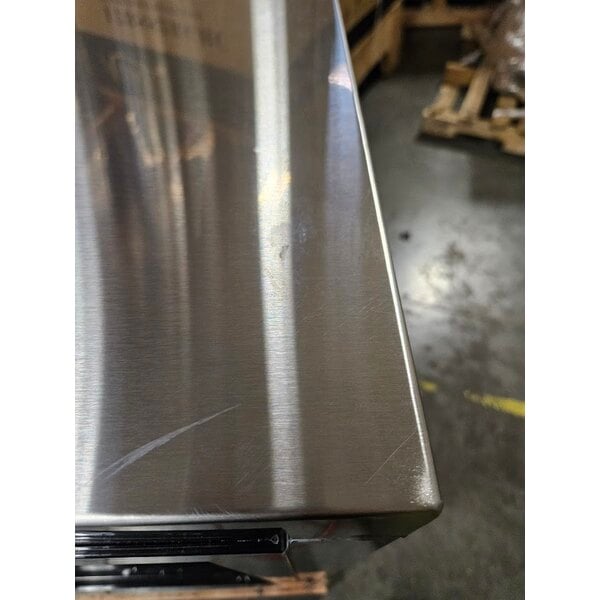 Scratch and Dent Avantco DLC47-HC-S 47" Stainless Steel Curved Glass Refrigerated Deli Case